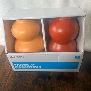 Room Essentials Vibrant Orange and Red Vase Set